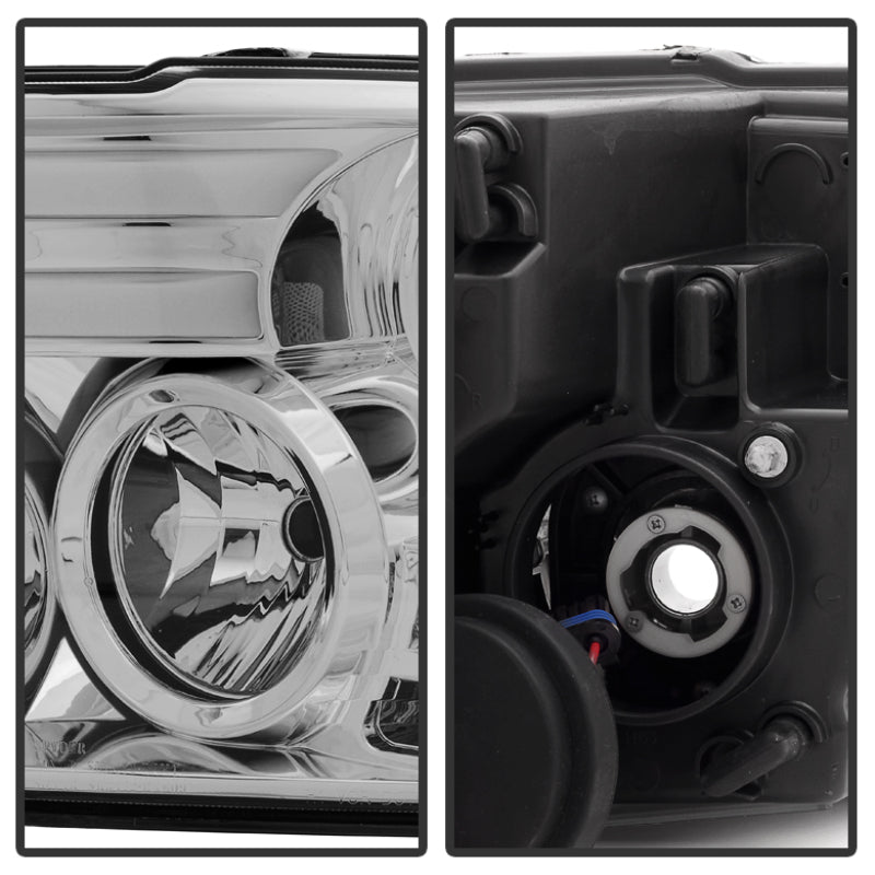 Spyder Dodge Ram 13-15 Projector Headlights Light Bar DRL Chrome PRO-YD-DR13-LBDRL-C 5080905
