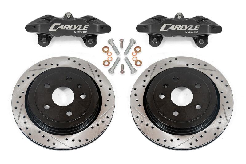 BMR Suspension BMR 97-04 Chevrolet Corvette C5 Brake Kit For 15in Conversion Drilled & Slotted Rotors Black Caliper DBK552