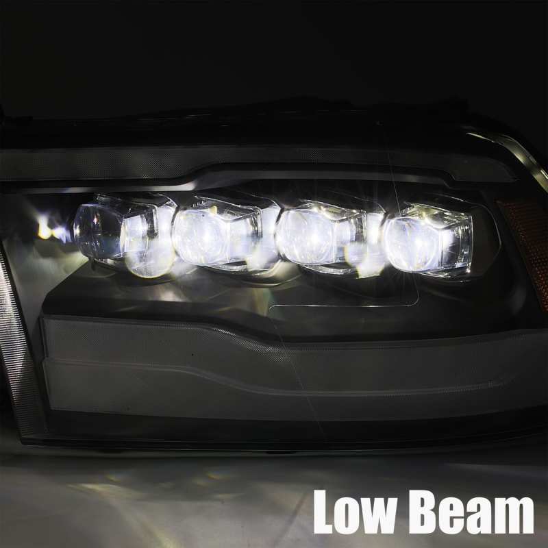 AlphaRex 09-18 Dodge Ram 1500HD NOVA LED Projector Headlights Plank Style Design Gloss Black w/DRL 880590 *Discontinued
