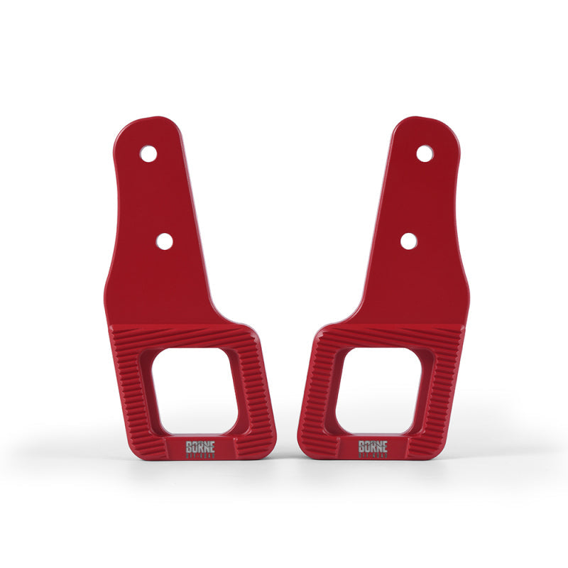 Borne Off-Road 2017+ Ford Raptor / 2009+ Ford F150 Borne Off-Road Billet Tow Hooks - Red BNTH-F150-17RD