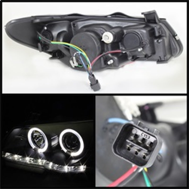 Spyder Hyundai Elantra 07-10 Projector Headlights LED Halo DRL Blk PRO-YD-HYELAN07-DRL-BK 5070241
