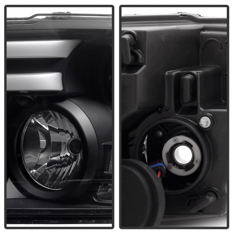 Spyder Dodge Ram 13-15 Projector Headlights Light Bar DRL Black PRO-YD-DR13-LBDRL-BK 5080912