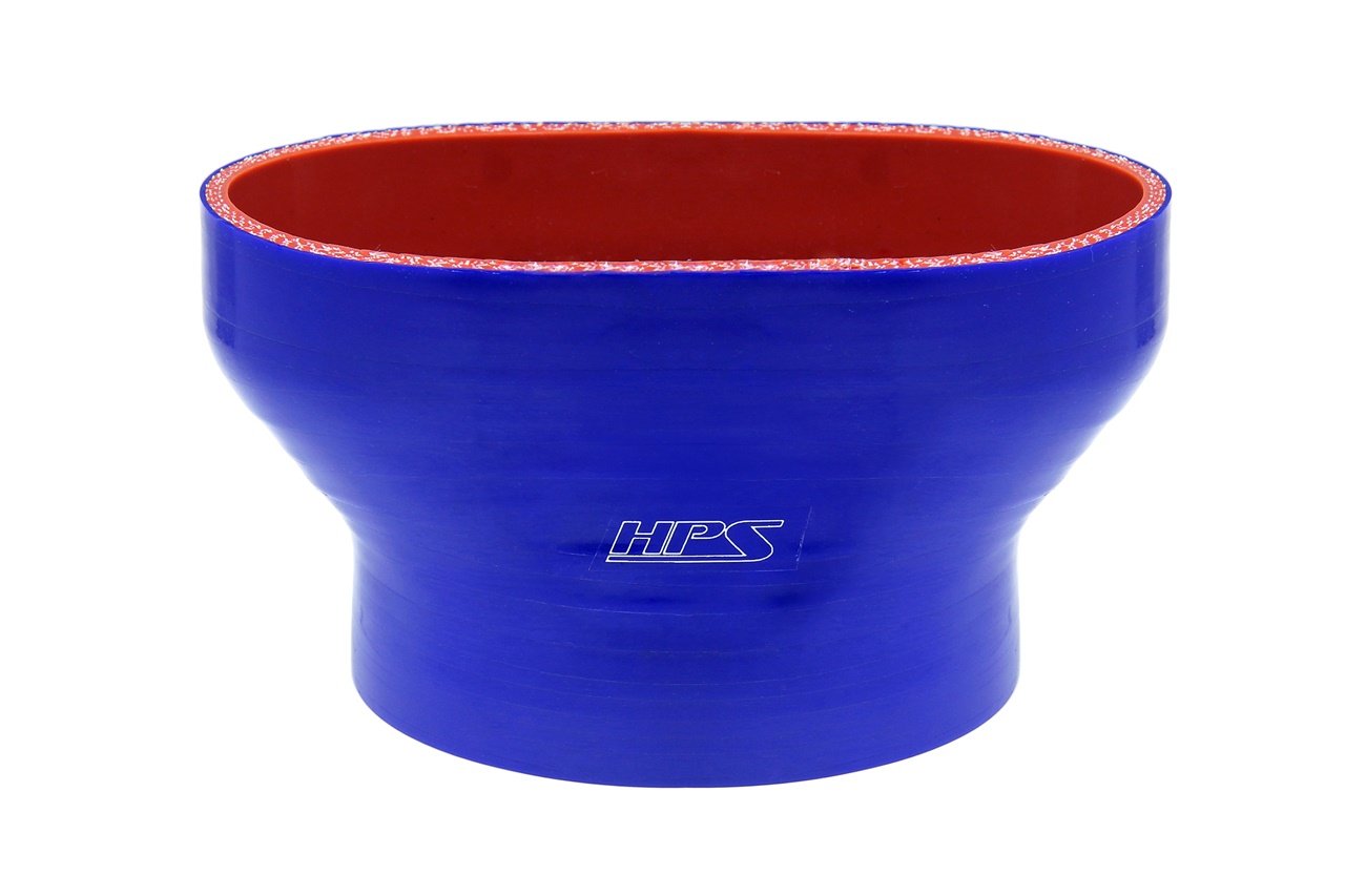 HPS Performance Products HPS Oval to Round Silicone Reducer Coupler Hose for Ford Mustang GT / GT500 Throttle Body, High Temp Reinforced