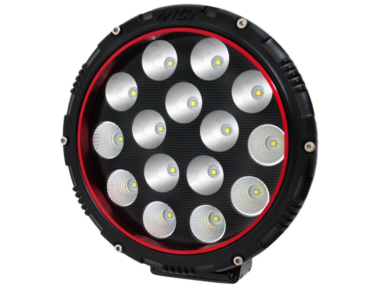 Anzo 8" Round LED Light (Red Bezel)