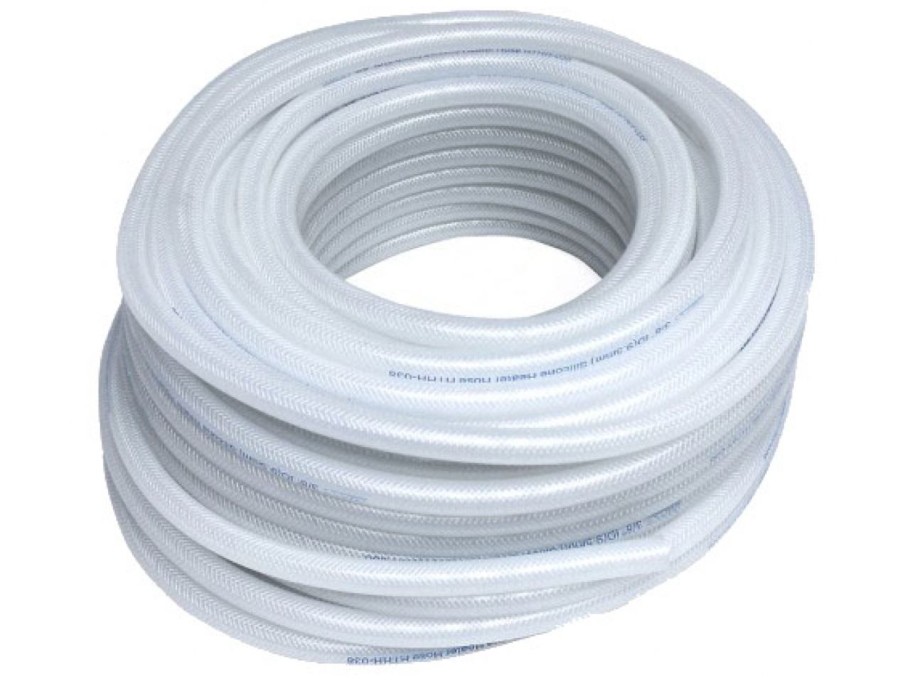 HPS High Temp 1/8" Id (3mm) Reinforced Silicone Braid Clear Hose Tubing