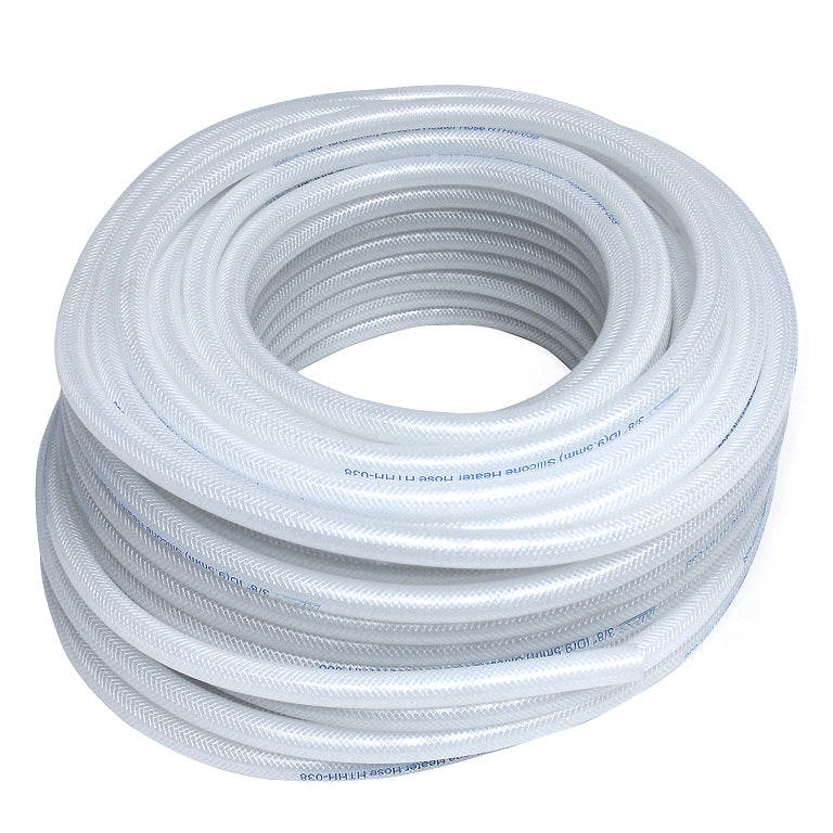 HPS High Temp 1/2" ID (13mm) Reinforced Silicone Heater Hose Clear - 100F