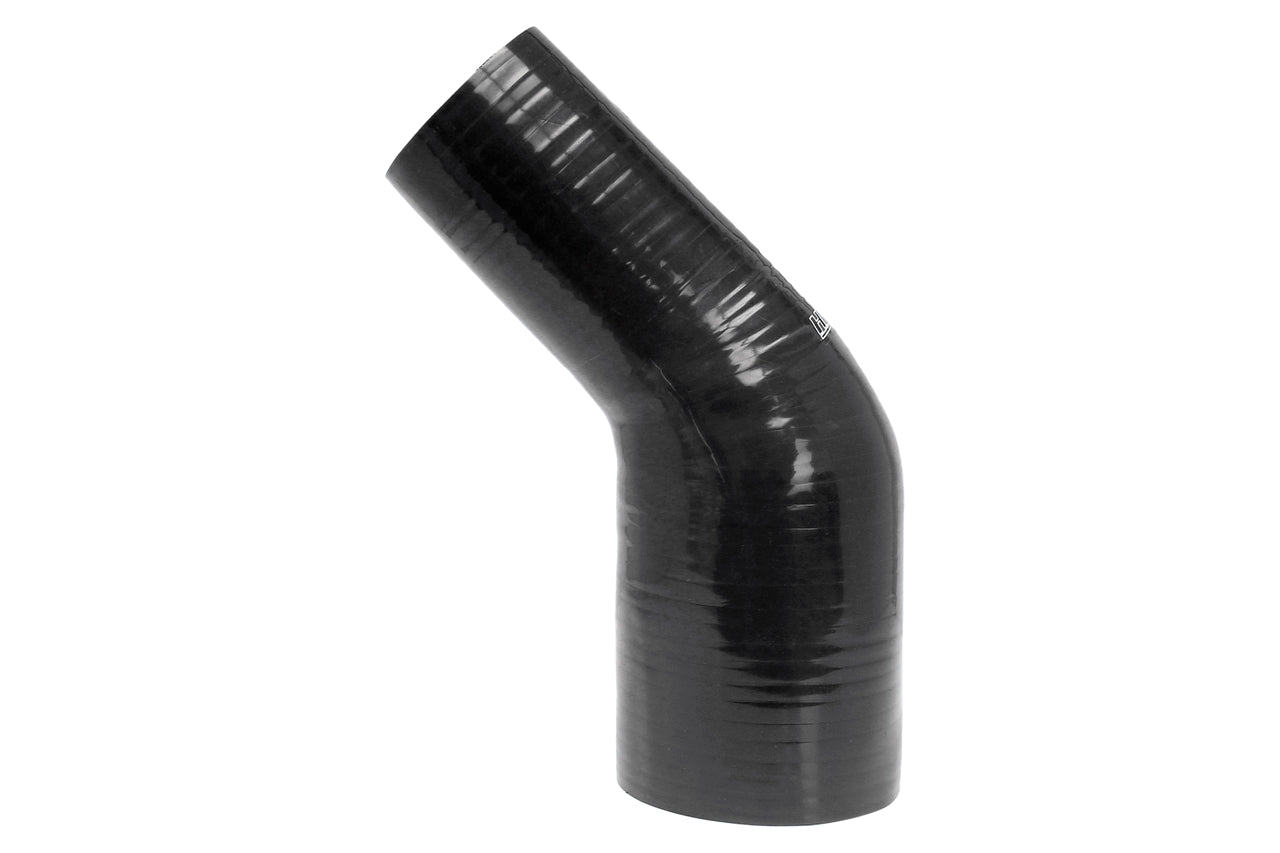 HPS 3" - 4" Silicone 45 Degree Elbow Reducer Coupler Hose, High Temp 4-ply Reinforced, 76mm - 102mm ID