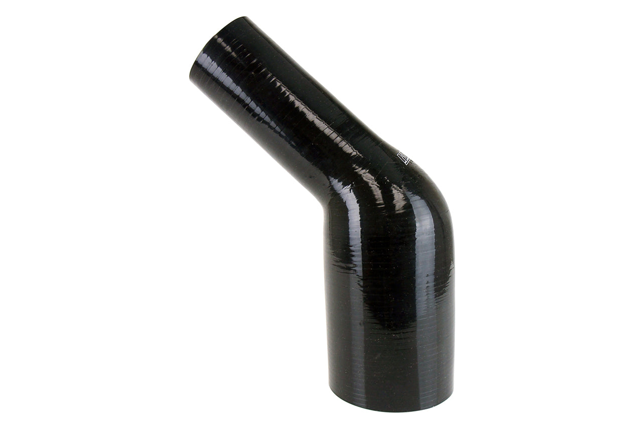 HPS 2-1/2" - 2-3/4" Silicone 45 Degree Elbow Reducer Coupler Hose, High Temp 4-ply Reinforced, 63mm - 70mm ID