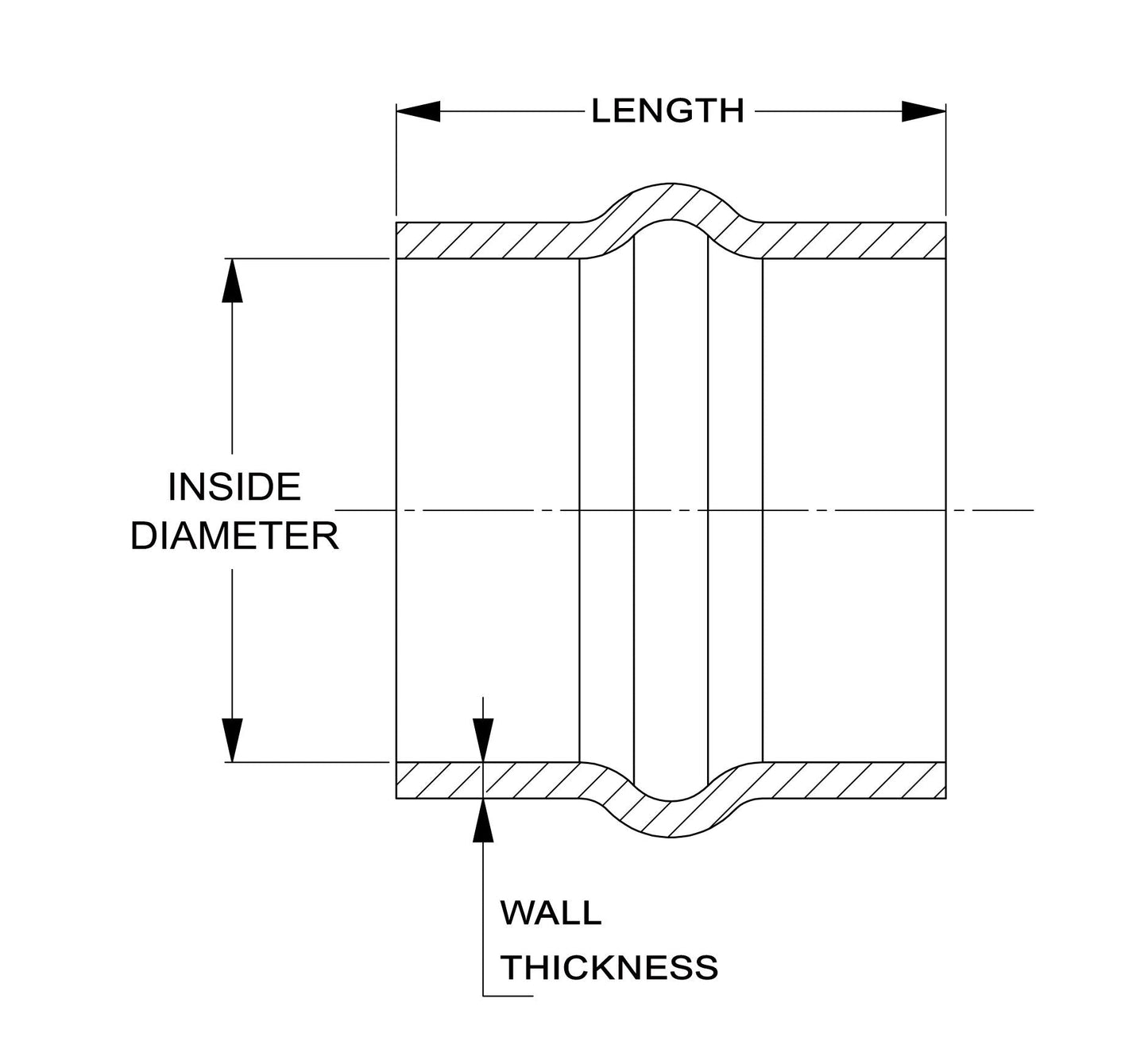 HPS Performance Products HPS 5-1/2" ID, 6" Length, Silicone Straight Hump Coupler Hose Hot Side, Ultra High Temp 4-ply Aramid Reinforced, Max. Temperature: 500F, 140mm ID