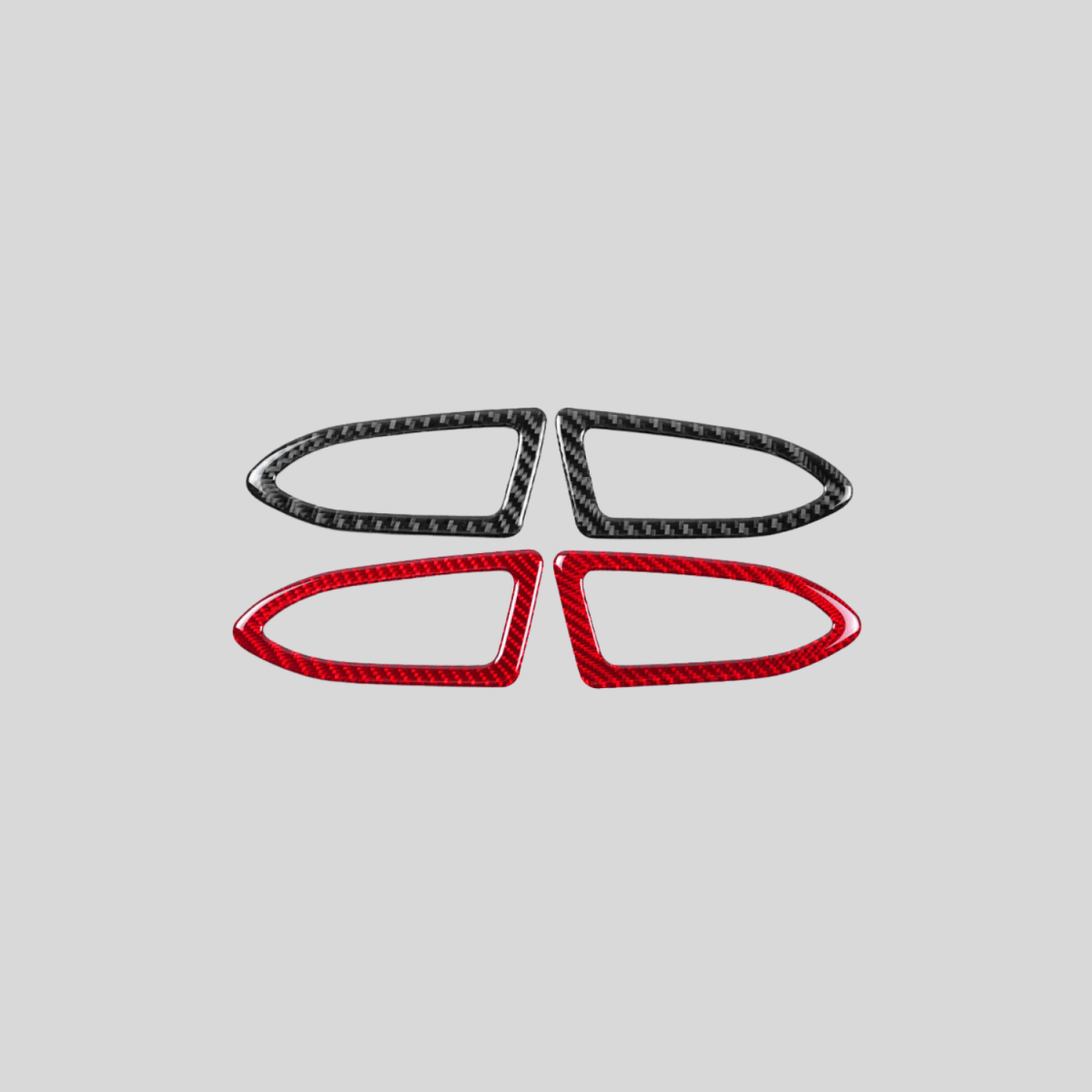 JDMuscle [22-26 WRX] P&S Series Carbon Fiber Dash AC Trim 2 PC | Black Carbon Fiber/ Red Carbon Fiber*Clearance*No Returns*