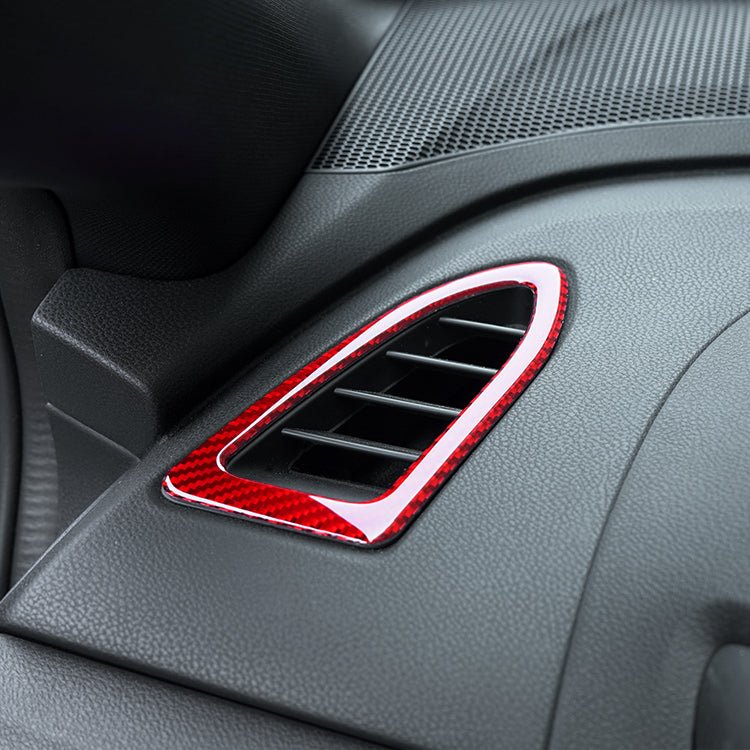 JDMuscle [22-26 WRX] P&S Series Carbon Fiber Dash AC Trim 2 PC | Black Carbon Fiber/ Red Carbon Fiber*Clearance*No Returns*