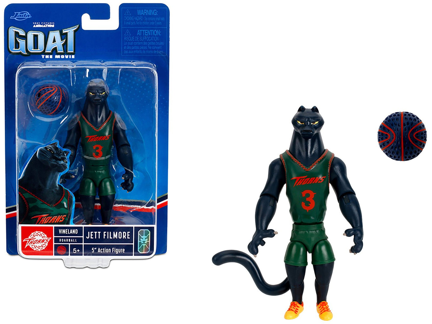 Jett Filmore 5" Moveable Figure with Basketball "Goat" (2026) Movie Model by Jada  free shipping USA