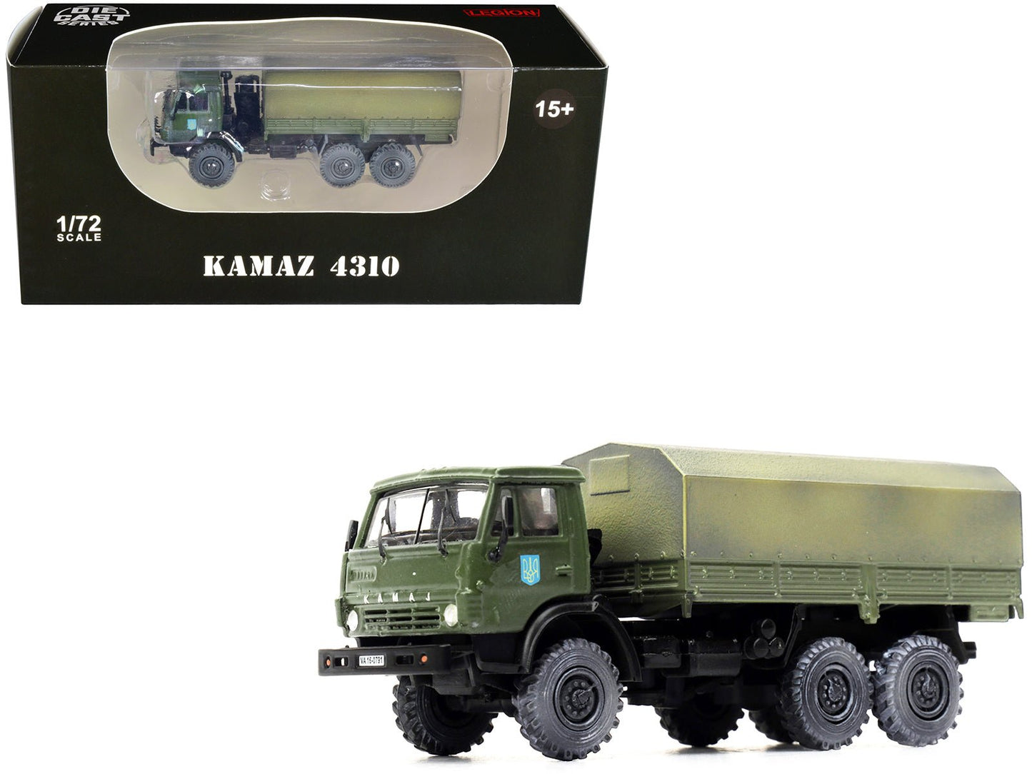 Kamaz 4310 Transport Truck Green (Weathered) "Ukrainian Ground Forces" 1/72 Diecast Model by Legion  free shipping USA