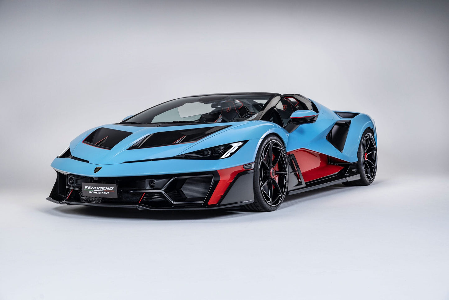 MR Models 2025 Lamborghini Fenomeno Roadster Blue Cepheus/Rosso Mars (Blue/red) 1:18 WITH DISPLAY