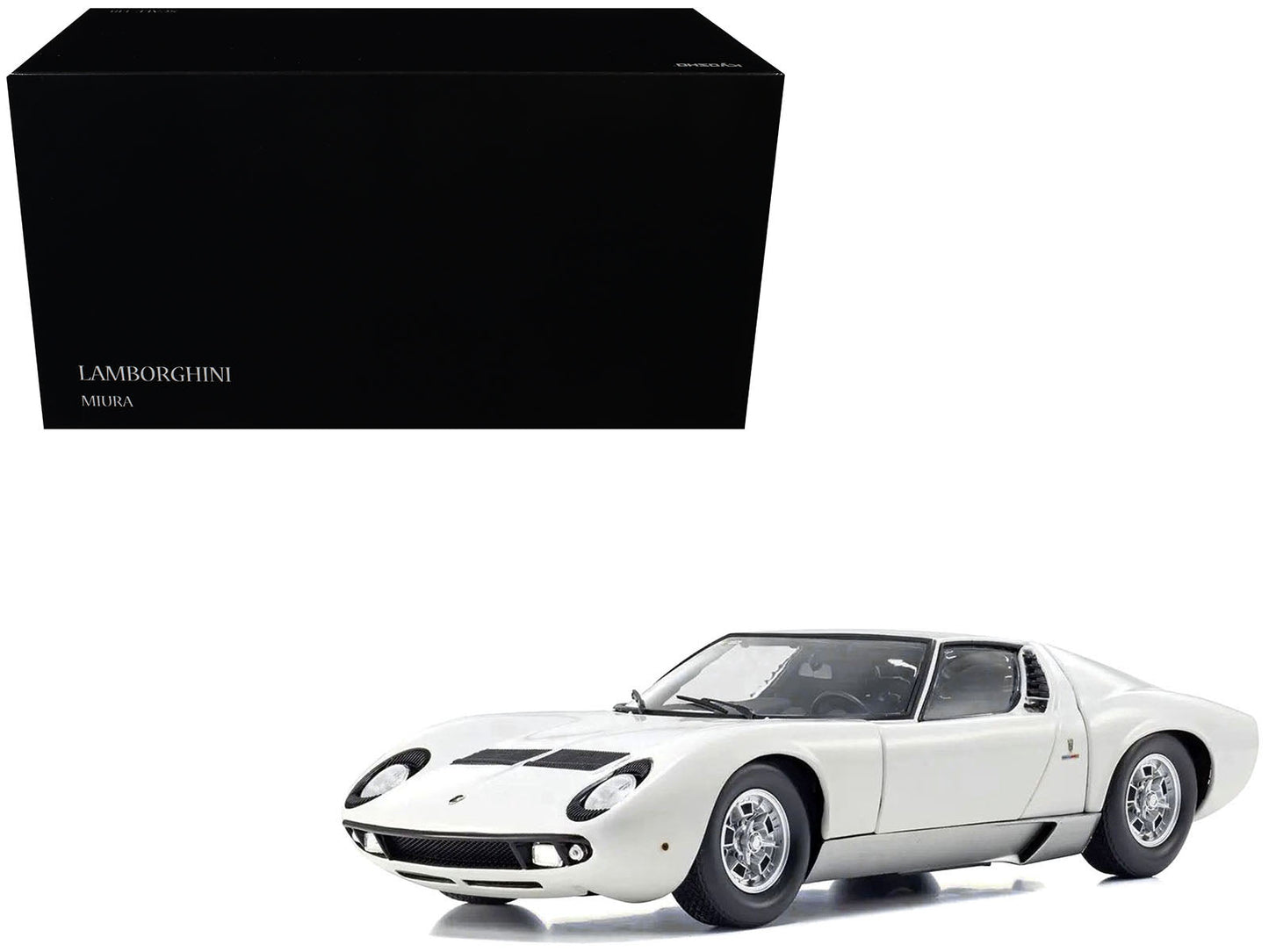 Lamborghini Miura P 400 White 1/18 Diecast Model Car by Kyosho  free shipping USA
