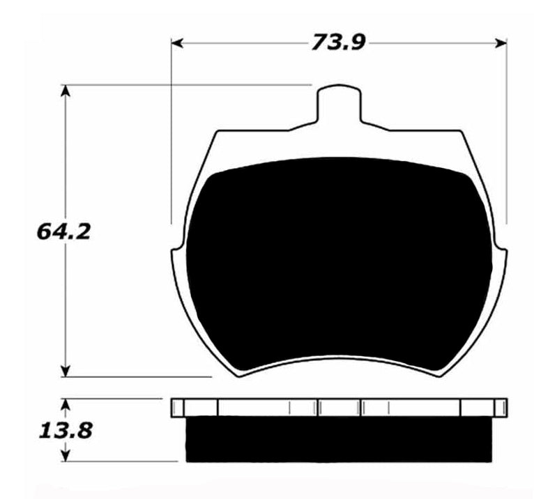 Porterfield Brake Pads for 1968 MG MIDGET w/Front Discs