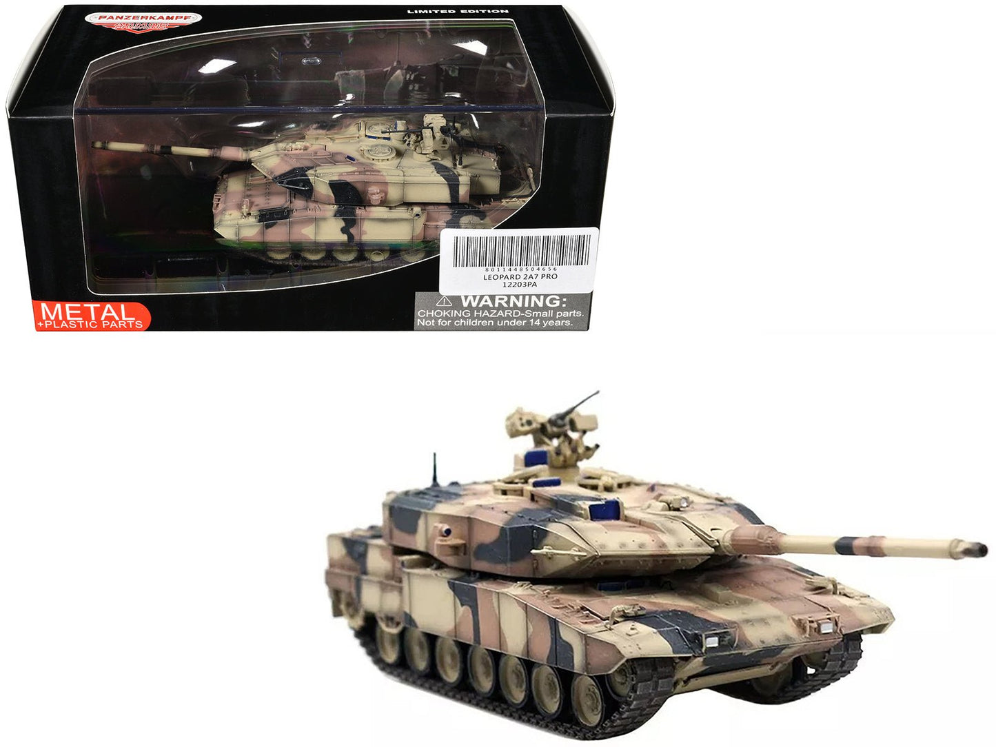Leopard 2 A7+ Main Battle Tank "Desert Camouflage" German Army "Armor Premium" Series 1/72 Diecast Model by Panzerkampf  free shipping USA