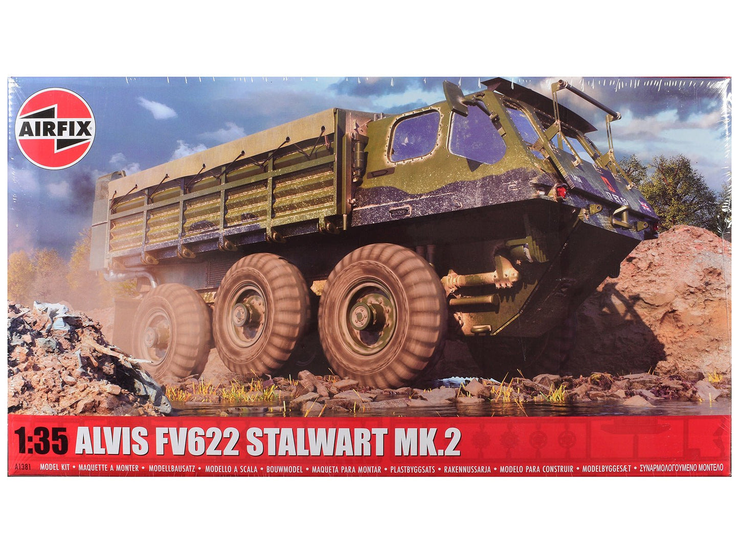 Level 3 Model Kit Alvis FV622 Stalwart Mk.2 Military Truck with 3 Scheme Options 1/35 Scale Plastic Model Kit by Airfix  free shipping USA
