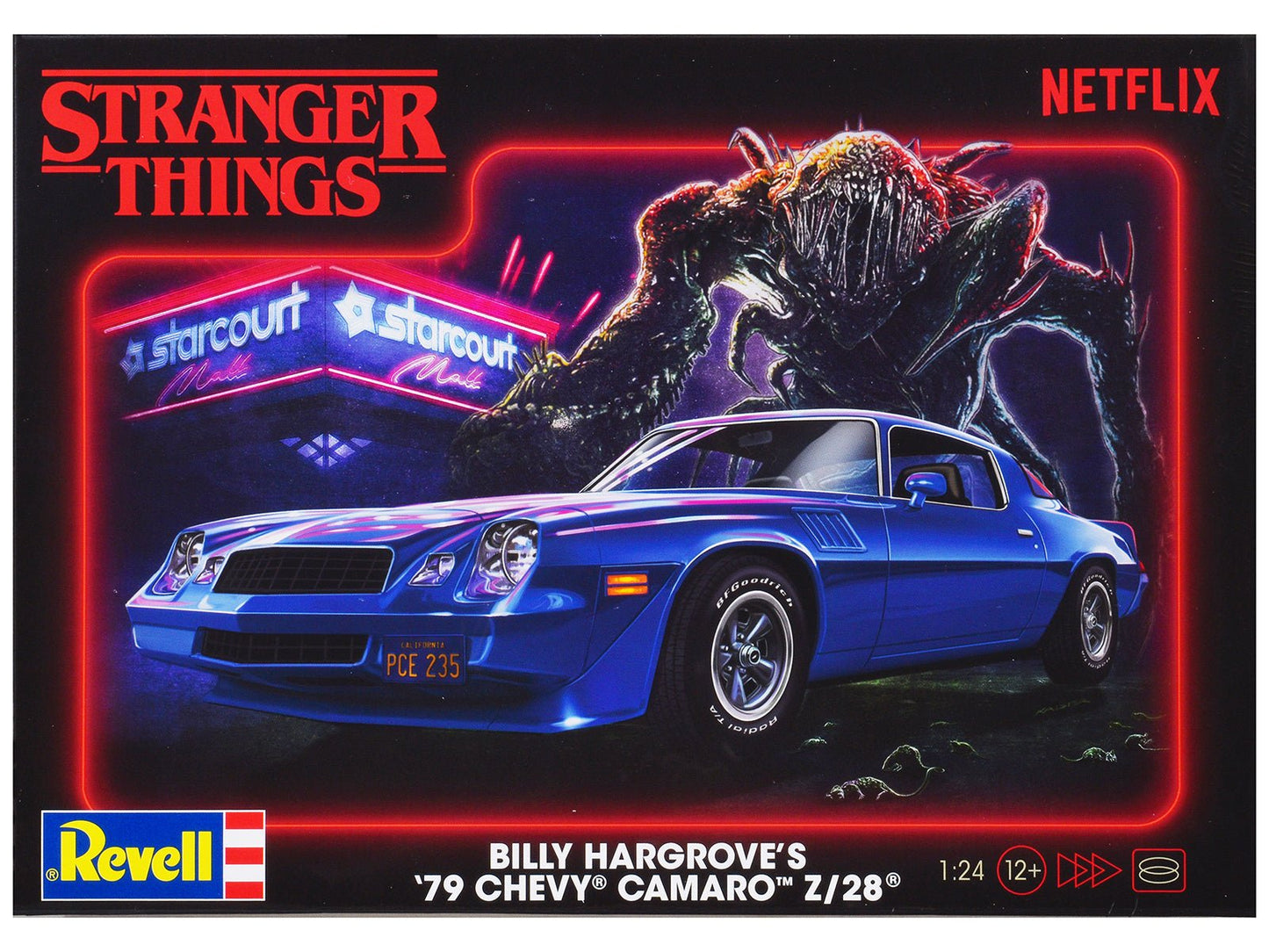 Level 4 Model Kit Billy Hargrove’s 1979 Chevrolet Camaro Z/28 "Stranger Things" (2016-Current) TV Series 1/24 Scale Model by Revell  free shipping USA