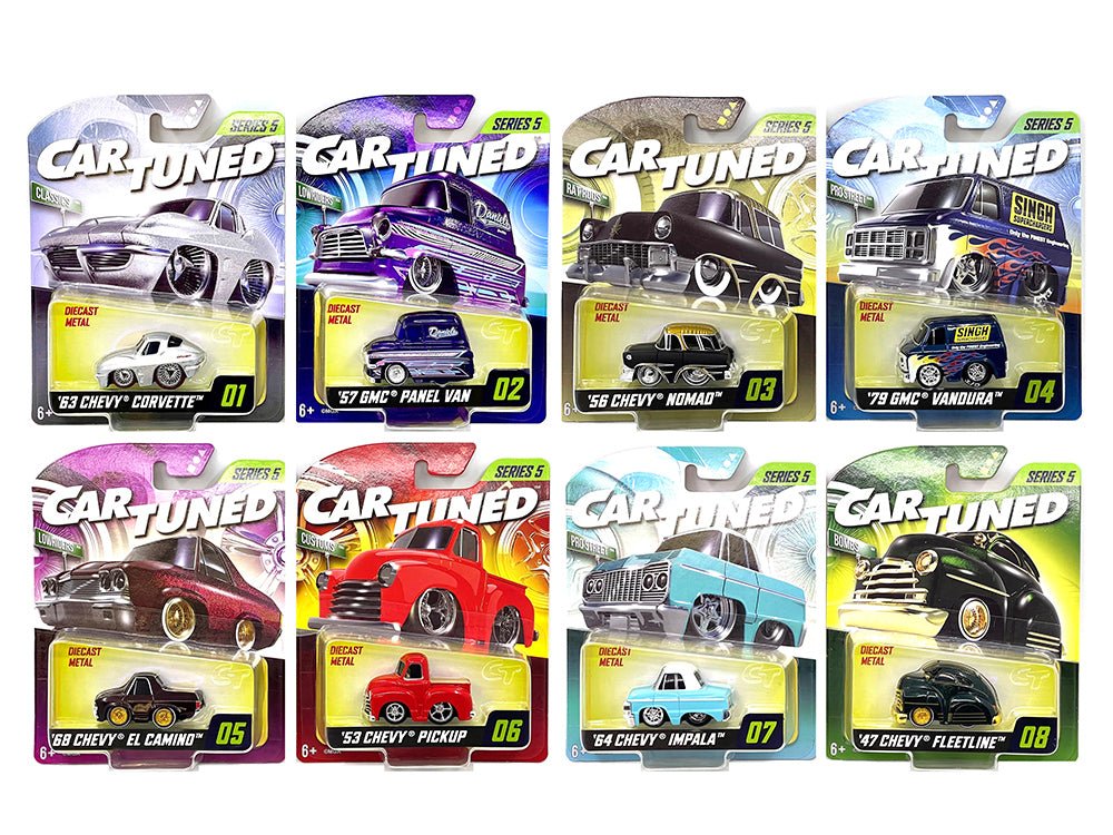 "Mainline" 2025 Series 5 Set of 8 Pieces Diecast Model Cars by CarTuned  free shipping USA