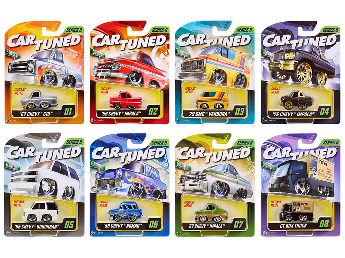 "Mainline" 2026 Series 9 Set of 8 Pieces Diecast Model Cars by CarTuned  free shipping USA