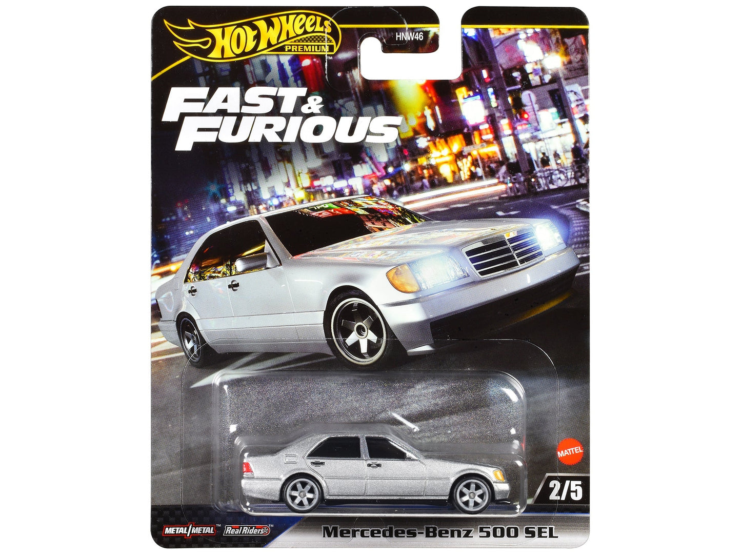 Mercedes-Benz 500 SEL Silver Metallic "The Fast and the Furious: Tokyo Drift" (2006) Movie "Fast & Furious" Series Diecast Model Car by Hot Wheels  free shipping USA
