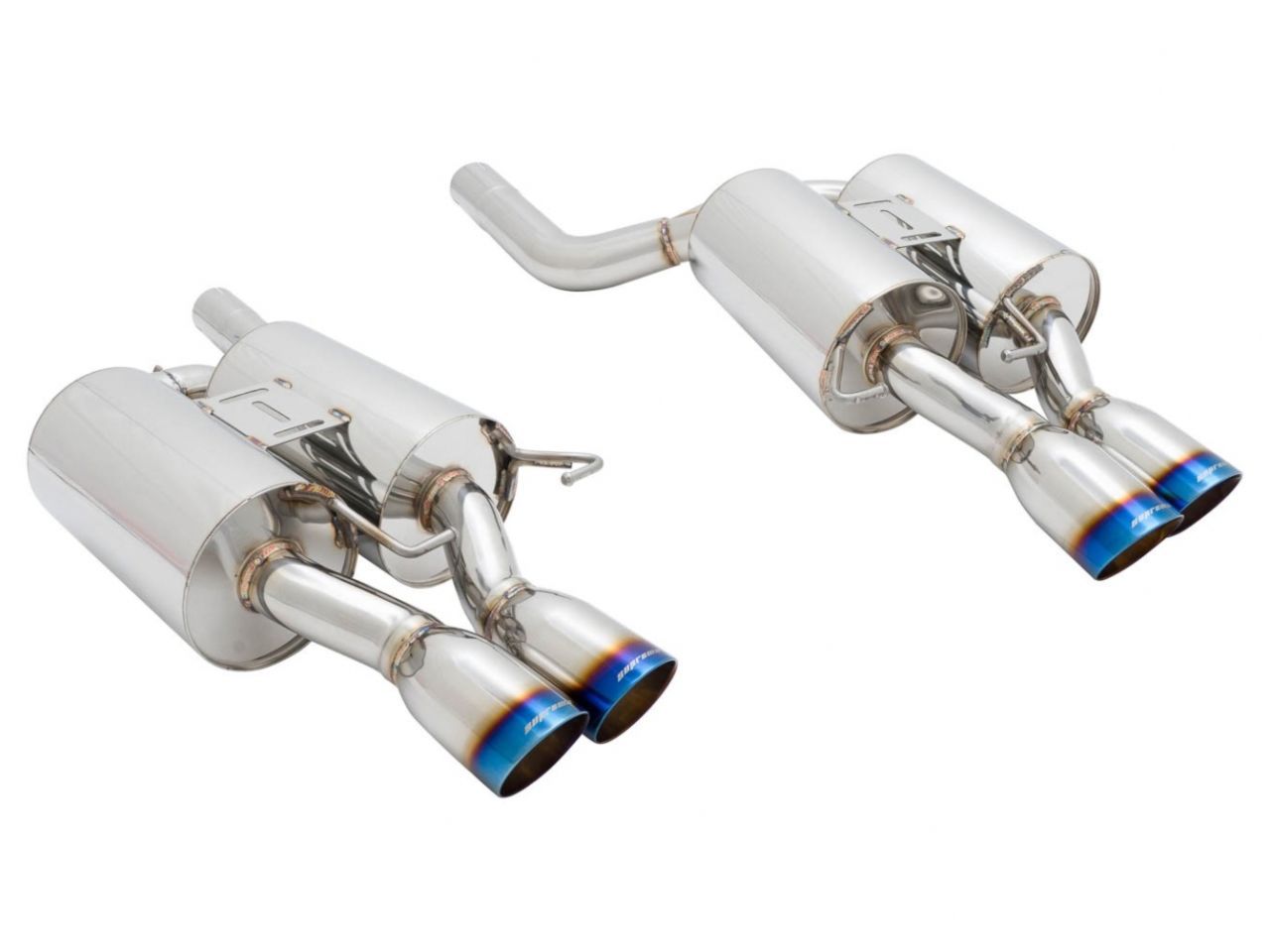Megan Racing Axle Back Exhaust System for 2006-2010 BMW M5 Base - Burnt Rolled Tips