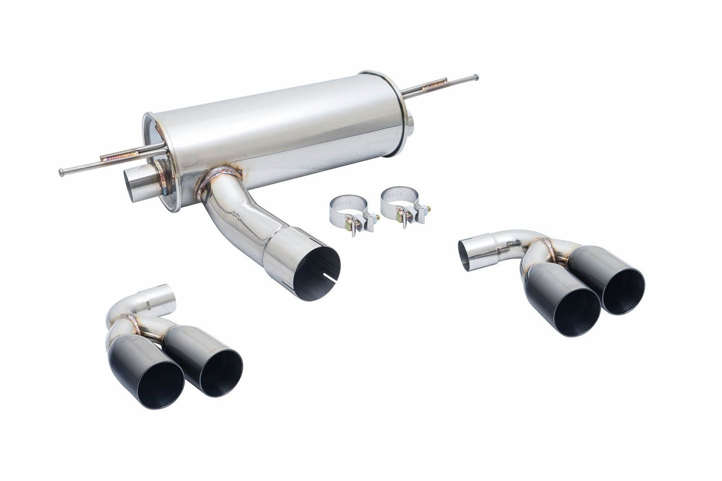 Megan Racing Axle Back Exhaust for 2016+ BMW M2 F87 - T-304 Stainless Steel, Black Chrome Finish