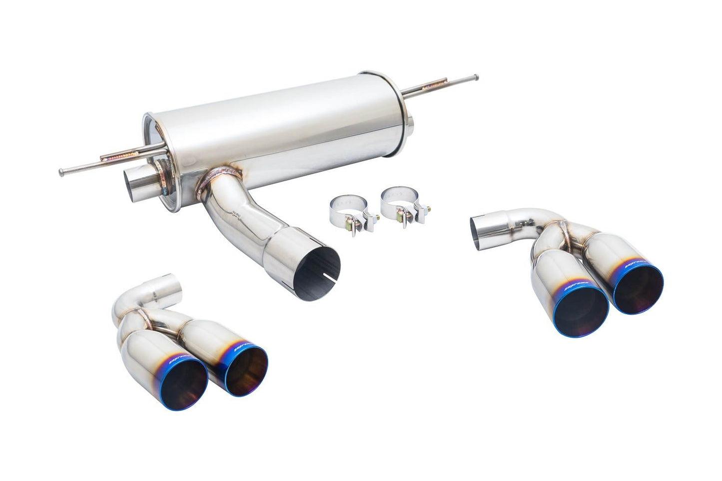 Megan Racing Axle Back Exhaust for 2016+ BMW M2 F87 - T-304 Stainless Steel, Black Chrome Finish