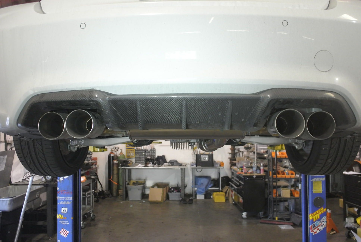 Megan Racing Axle Back Exhaust for 2016+ BMW M2 F87 - T-304 Stainless Steel, Black Chrome Finish