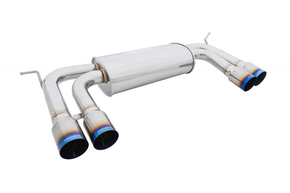 Megan Racing Axle Back Exhaust for 2010-2014 BMW X5M / X6M Blue Titanium Tips