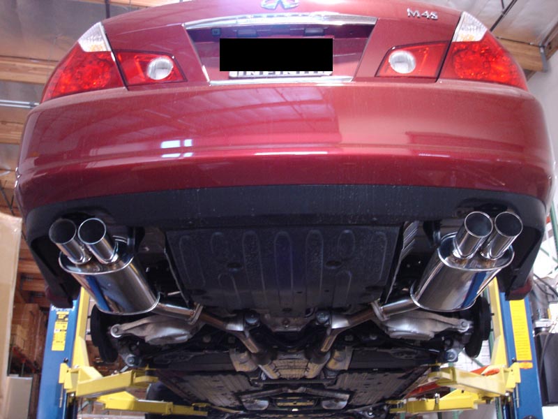 Megan Racing Axle-Back Exhaust for 2006-2010 Infiniti M35/M45 Dual 2.5" Tips Stainless Steel MR-ABE-IM05