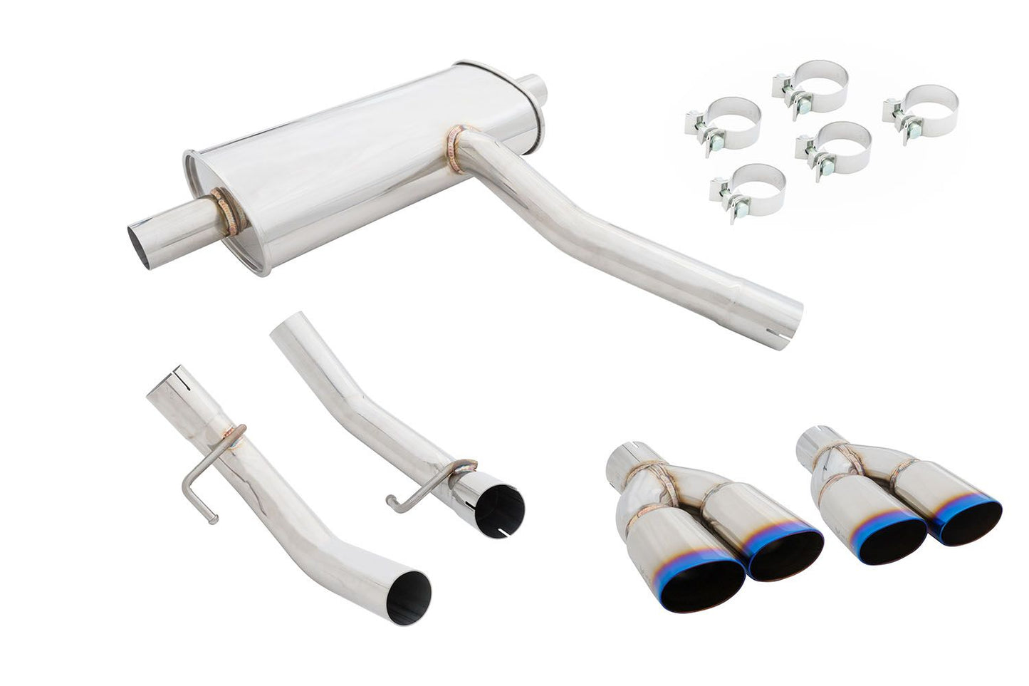 Megan Racing Axle Back Exhaust for 2014-2018 Mercedes Benz CLA250 - 2.5" Tubing, Stainless Steel