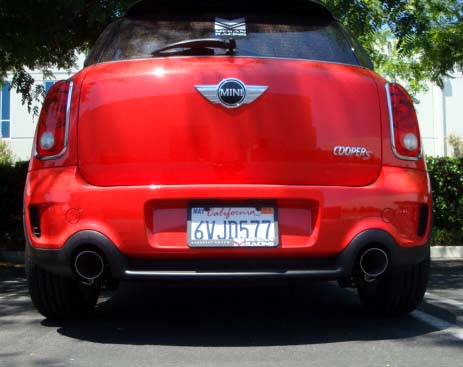 Megan Racing - Axle Back Exhaust for 2011-2016 Mini Cooper Countryman R60 Stainless Rolled Tips