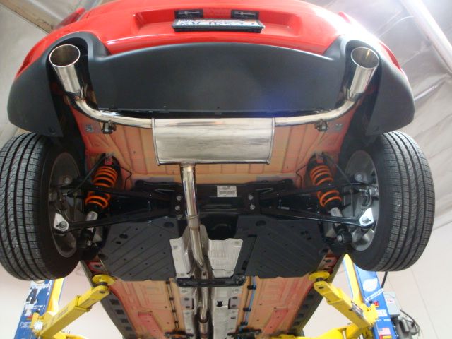 Megan Racing - Axle Back Exhaust for 2011-2016 Mini Cooper Countryman R60 Stainless Rolled Tips