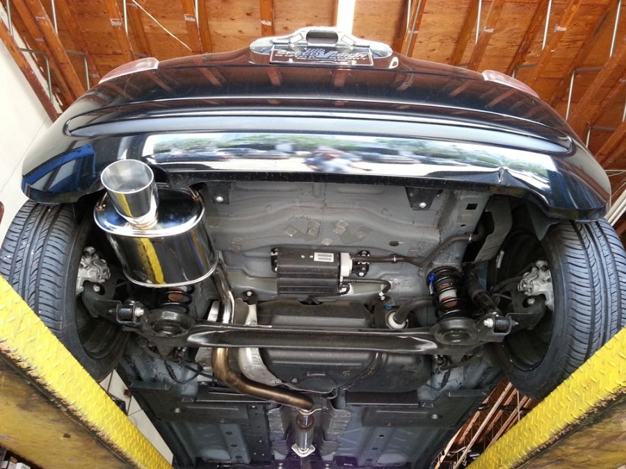 Megan Racing Cat-Back Exhaust for 2012+ Fiat 500 Stainless Steel 3.5x4.5 Roll Tip