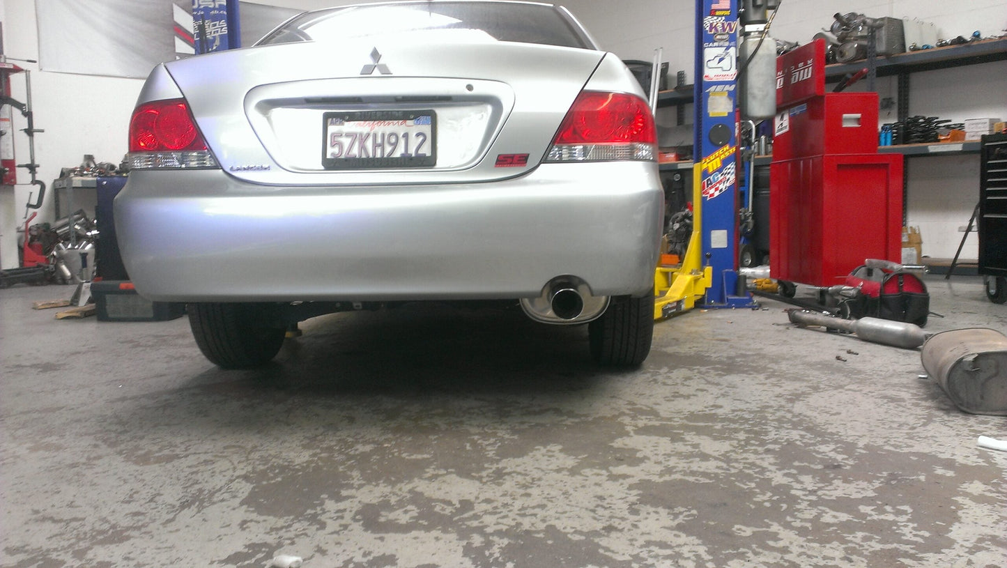 Megan Racing Cat-Back Exhaust System for 2002-2006 Mitsubishi Lancer - Stainless Rolled Tips
