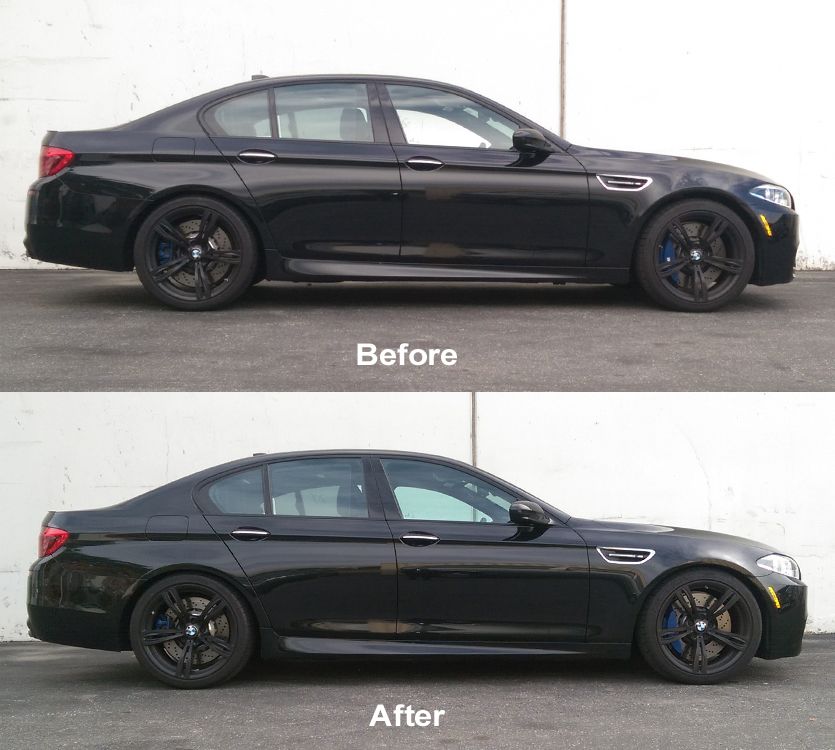 Megan Racing Lowering Springs for BMW M5 F10 2013-2017 SAE 9254 Cold Wound Steel Direct Replacement of OE Components Front Drop 19mm Rear Drop 9mm