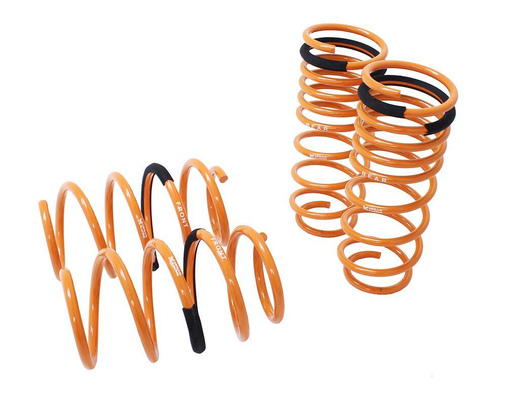 Megan Racing Lowering Springs Front/Rear for 2011-2016 Hyundai Veloster Turbo SAE 9254 Cold Wound Powder-Coated - MR-LS-HYV11T