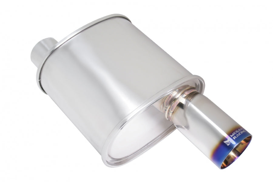 Megan Racing - Universal Exhaust F-RT Turbo Muffler 3" Pipe 3.5" Single Various Finishes MR-MU-FRT-T