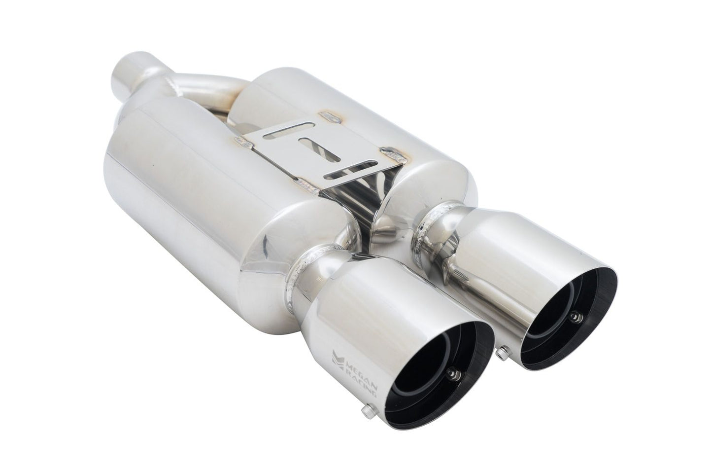Megan Racing Dual 4" Exhaust Tips for Various Vehicles - 24" Length, 10" Body Width, 2.25" Inlet MR-MU-MRS