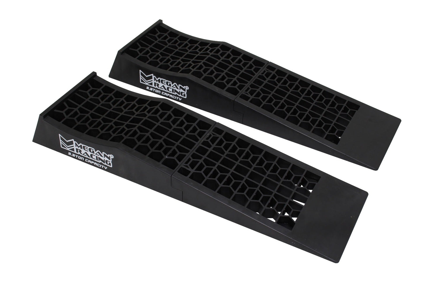 Megan Racing Low Profile Drive-On Ramps - Universal 65mm Raise, 5000lbs Load, Black MR-RAMP-01
