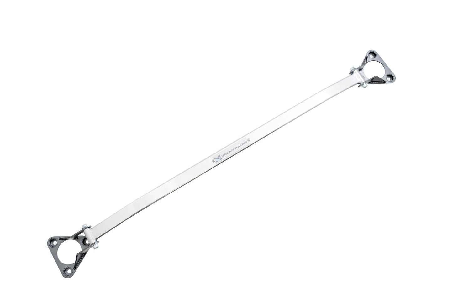 Megan Racing Front Upper Strut Bar for Mazda 3 2019+ - Polished Aluminum, Powder Coated Steel Base, 1-Year Warranty MR-SB-MM319FU-1P