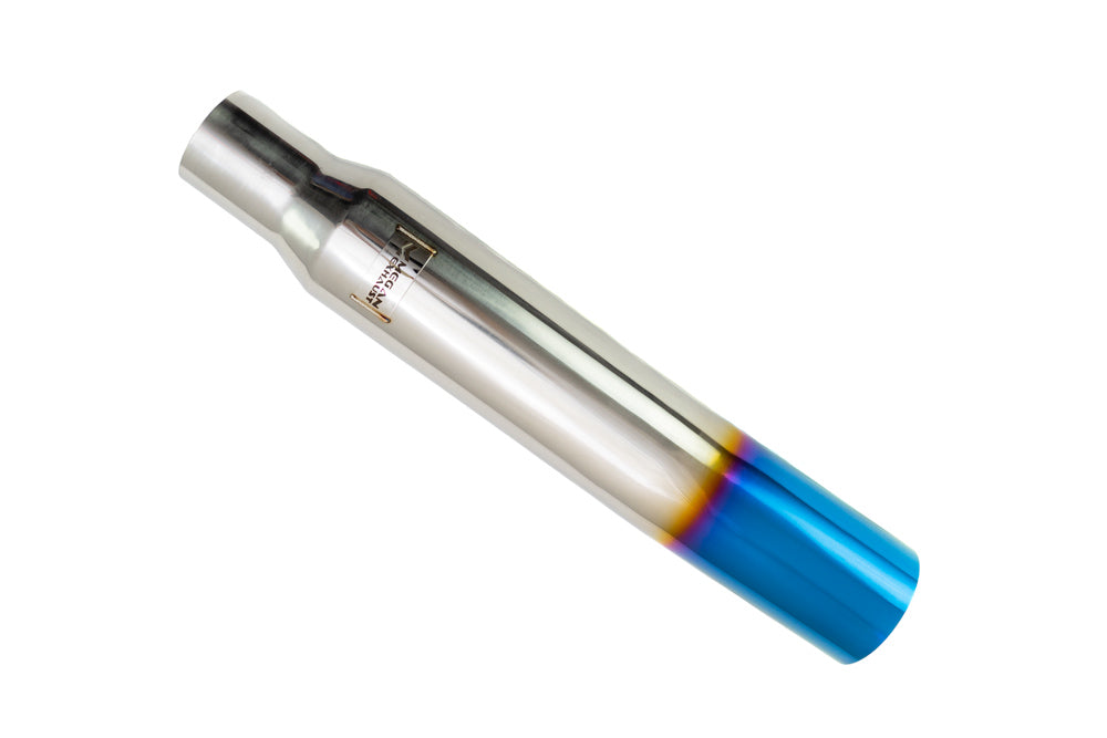 Megan Racing Universal 3" to 4" VIP Exhaust Tips Single Blue Tip – Inlet 75mm Outlet 110mm Length 600mm