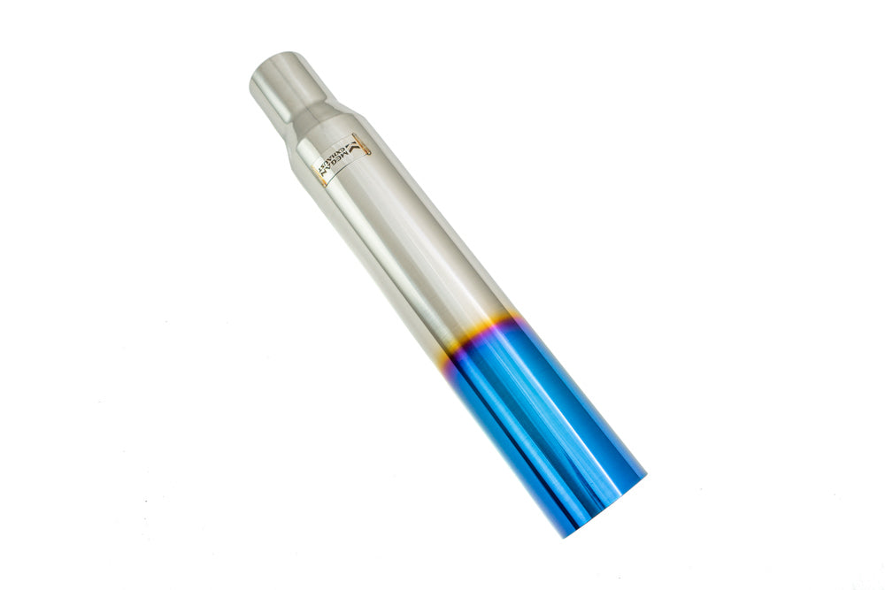 Megan Racing Universal 3" to 4" VIP Exhaust Tips Single Blue Tip – Inlet 75mm Outlet 110mm Length 600mm