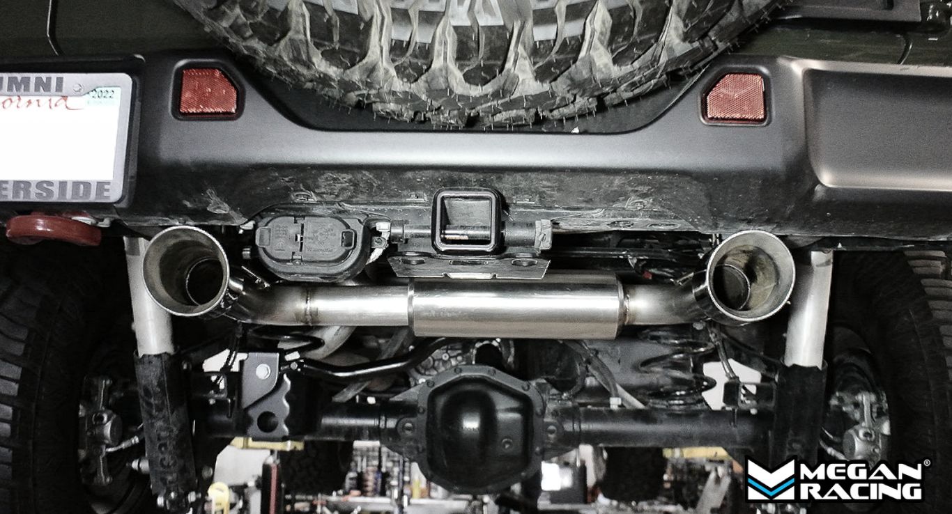 Megan Racing Axle-Back Exhaust System for Jeep Wrangler Unlimited JL 2018+ T-304 Stainless Steel - MR-ABE-JJLU18