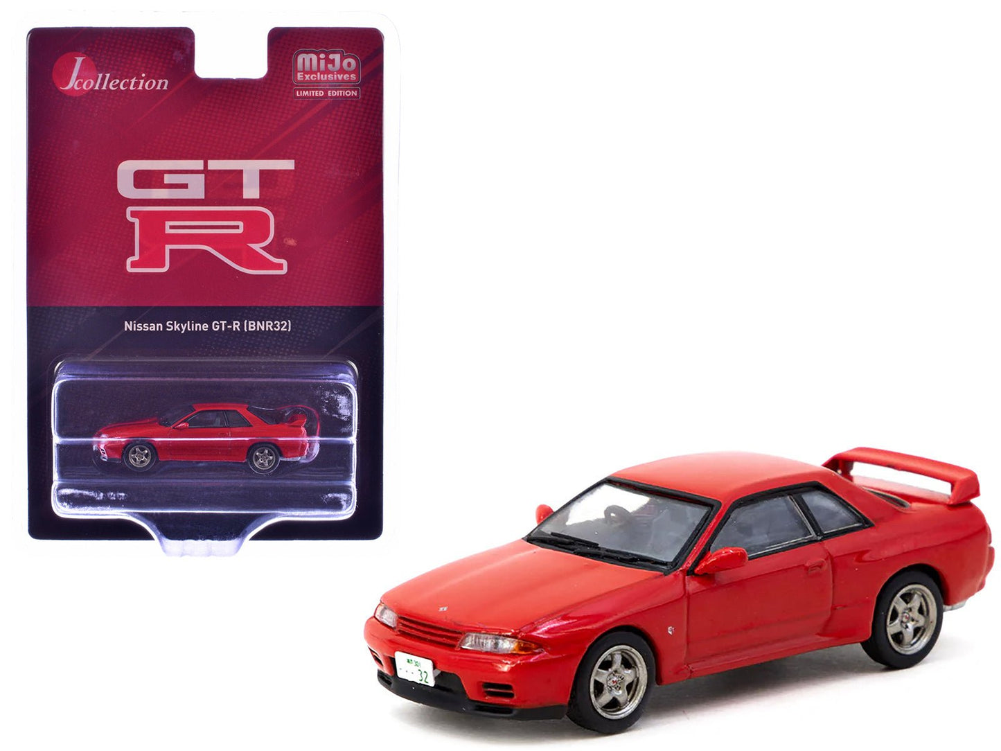 Nissan Skyline GT-R (BNR32) RHD (Right Hand Drive) Red "J Collection" Series 1/64 Diecast Model by Tarmac Works  free shipping USA