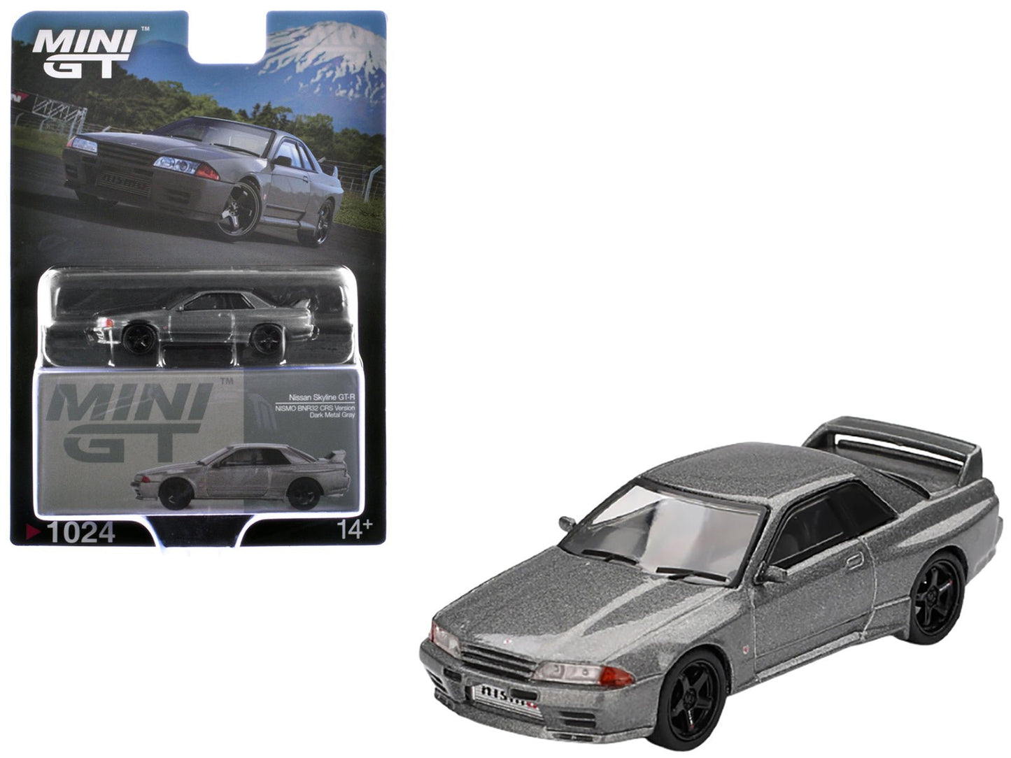 Nissan Skyline GT-R (NISMO BNR32 CRS Version) RHD (Right Hand Drive) Dark Metal Gray Metallic Limited Edition 1/64 Diecast Model Car by Mini GT  free shipping USA