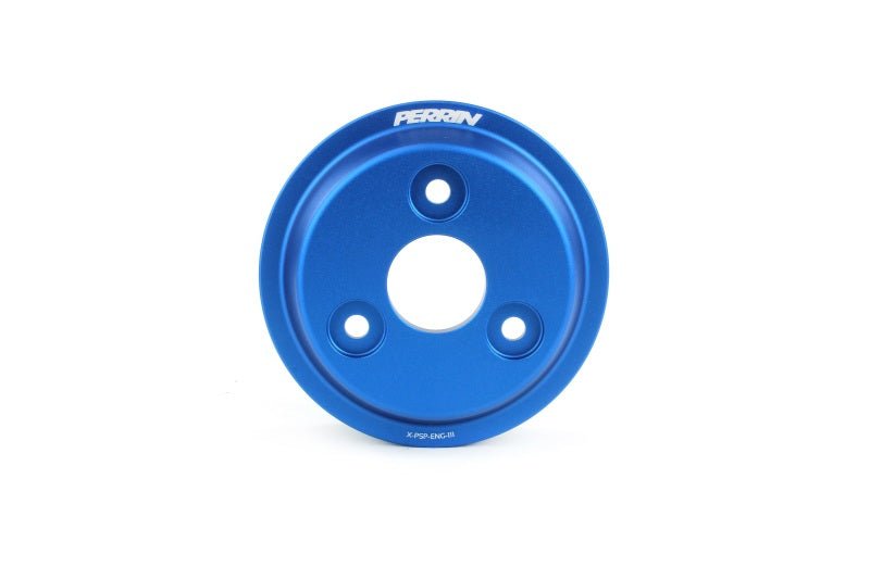 Perrin Lightweight Water Pump Pulley Blue WRX 15-21 / Forester 14-18 / Crosstrek 18-20 / Impreza 17-22 | PSP-ENG-111BL