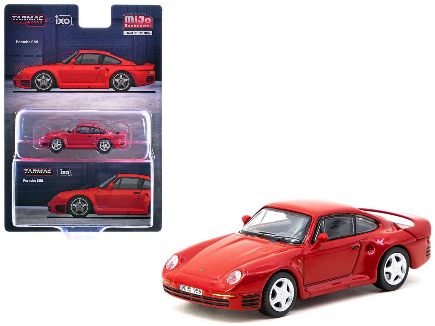 Porsche 959 Red "Global64" Series 1/64 Diecast Model by Tarmac Works  free shipping USA